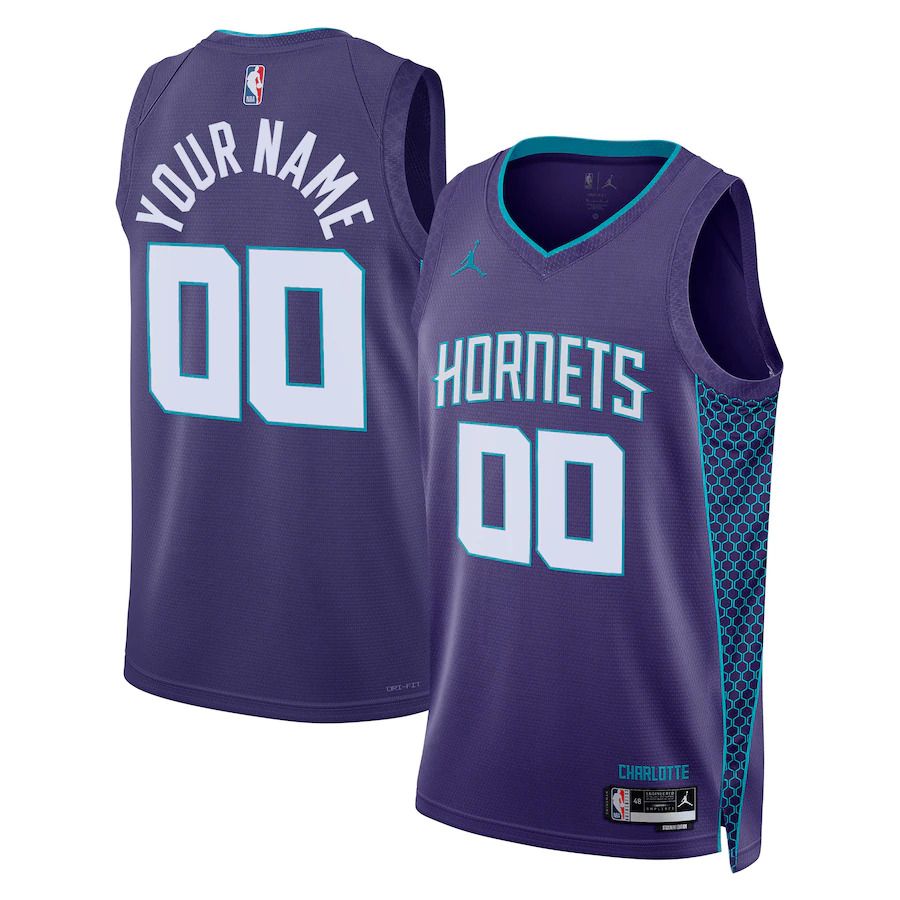 Men Charlotte Hornets Jordan Brand Teal 2022-23 Swingman Custom NBA Jersey->customized nba jersey->Custom Jersey